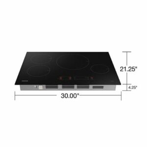 Samsung - 30" Smart Induction Cooktop with Wi-Fi - Black