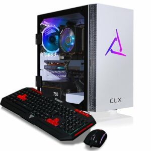 CLX - SET Gaming Desktop - AMD Ryzen 9 5900X - 16GB Memory - NVIDIA GeForce RTX 3060 - 500GB NVMe M.2 SSD + 3TB HDD - White