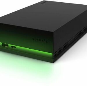 Seagate - Game Drive for Xbox 8TB External USB 3.2 Gen 1 Desktop Hard Drive with Certified Xbox Green LED Lighting - Black