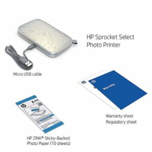 HP - Sprocket Select Portable Instant Photo Printer compatible with 2.3"x3.4" Zink Photo Paper - Printer