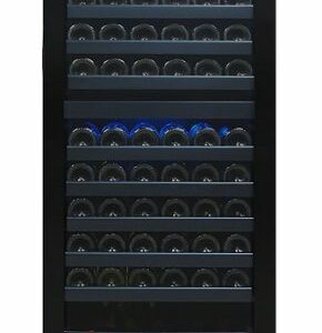 Vinotemp - 110-Bottle Dual Zone Wine Cooler with Touch Screen - Black