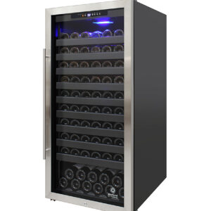 Vinotemp - 114-Bottle Freestanding Single-Zone Wine Cooler - Silver