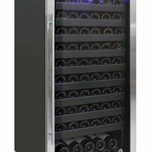 Vinotemp - 114-Bottle Freestanding Single-Zone Wine Cooler - Silver