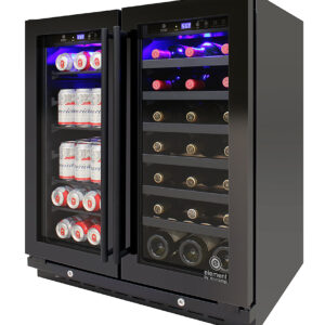 Vinotemp - EL-BWC101-01 33-Bottle and 101-Can Beverage Cooler - Black