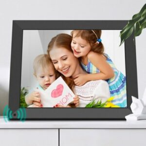 Aluratek - 15" Touchscreen LCD Wi-Fi Digital Photo Frame - Black