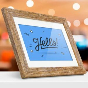 Aluratek - 10" LCD Wi-Fi Touchscreen Digital Photo Frame - Distressed Wood