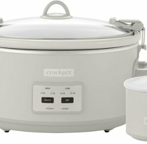 Crock-Pot - Crockpot 7 qt. Programmable Slow Cooker with Locking Lid and Little Dipper - Mushroom