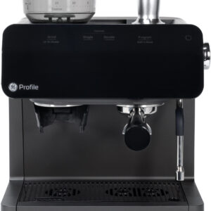 GE Profile - Semi-Automatic Espresso Machine with 15 bars of pressure, Milk Frother, and Built-In Wi-Fi - Black