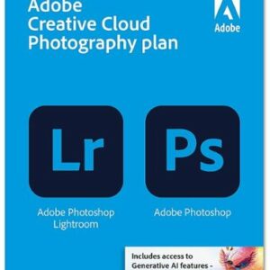 Adobe - Creative Cloud Photography Plan 20GB (1-Year Subscription) - Mac OS, Windows