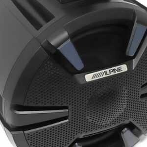 Alpine - 6-1/2” 2-Way Weather-Resistant Coaxial Speaker Pods (Pair) with 4-channel Amplifier - Black