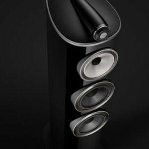 Bowers & Wilkins - 800 Series Diamond 1" Diamond Tweeter, 5" Midrange, Dual 6.5" Woofer Floorstanding Speaker (each) - Gloss Black