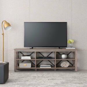 Camden&Wells - Sawyer TV Stand for TVs up to 75" - Gray Oak