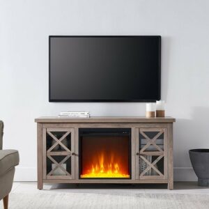 Camden&Wells - Colton Crystal Fireplace TV Stand for TVs Up to 55" - Gray Oak