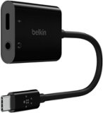 Belkin - 3.5mm Audio & USB-C Adaptor - Fast Charge Compatible USB-C Audio Adaptor for iPad Pro, Galaxy, Pixel, OnePlus & More - Black