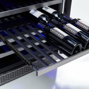 Zephyr - Presrv 24 in. 37 Bottle ADA Dual Zone Wine Cooler - Stainless Steel/Glass