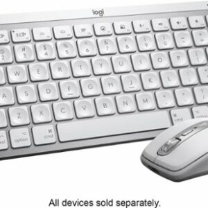 Logitech - MX Keys Mini TKL Bluetooth Scissor Mini MX Keys Switch Keyboard for Apple mac OS, iPad OS with Backlit Keys - Pale Gray