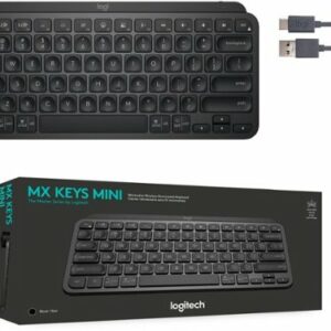 Logitech - MX Keys Mini TKL Wireless Bluetooth Scissor Keyboard with Backlit Keys - Black