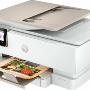 HP - ENVY Inspire 7955e Wireless All-In-One Inkjet Photo Printer with 3 months of Instant Ink included with HP+ - White & Sandstone