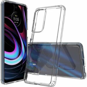 SaharaCase - Hybrid-Flex Hard Shell Series Case for Motorola Edge (2021) - Clear