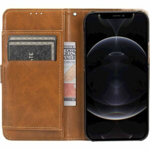 SaharaCase - Folio Wallet Case for Apple iPhone 13 Pro Max - Brown