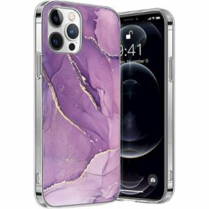 SaharaCase - Marble Series Case for Apple iPhone 13 Pro - Purple/Gold