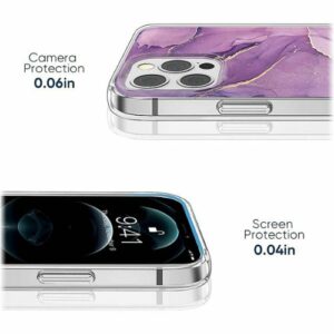 SaharaCase - Marble Series Case for Apple iPhone 13 Pro - Purple/Gold