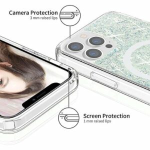 SaharaCase - Sparkle Case with MagSafe for Apple iPhone 13 Pro - Clear, Teal, Green