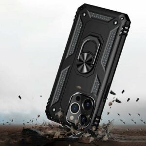 SaharaCase - Kickstand with Belt Clip Case for Apple iPhone 13 Pro - Black