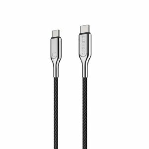 Cygnett - Armored 3' 2.0 USB-C to USB-C Charge and Sync Cable - Black