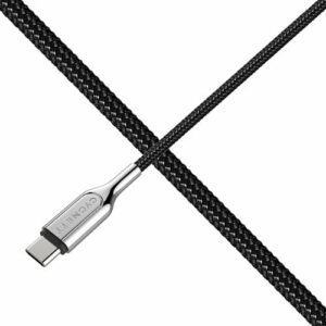 Cygnett - Armored 3' 2.0 USB-C to USB-C Charge and Sync Cable - Black