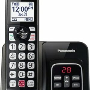 Panasonic - KX-TGD830M DECT 6.0 Expandable Cordless Phone System with Digital Answering System - Matte Black