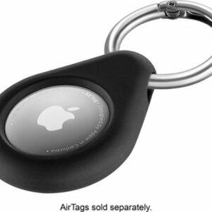 Insignia™ - Key Ring Case for Apple AirTag (2-Pack) - Black