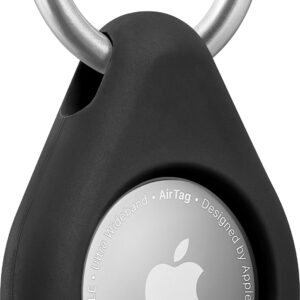 Insignia™ - Key Ring Case for Apple AirTag (4-Pack) - Black