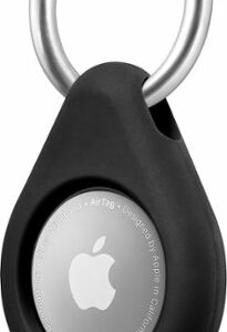 Insignia™ - Key Ring Case for Apple AirTag (4-Pack) - Black