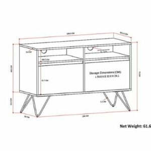 Simpli Home - Hunter solid mango wood 42 inch Wide Industrial TV Media Stand For TVs up to 43 inches - Natural