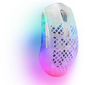 SteelSeries - Aerox 3 Super Light Honeycomb Wireless RGB Optical Gaming Mouse - Ghost Edition