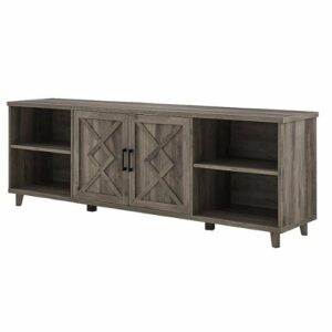 Walker Edison - Double Helix Door TV Stand for Most TVs up to 80" - Grey wash