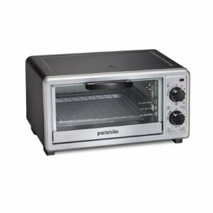 Proctor Silex - 4 Slice Toaster Oven with Broiler - BLACK