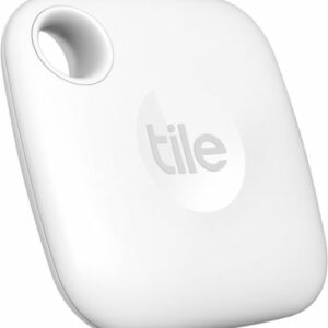 Tile - Mate (2022) - 1 Pack Bluetooth Tracker, Key Finder and Item Locator for Keys, Bags and More; Up to 250 ft. Range - White