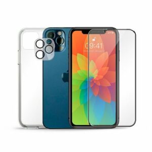 ArtsCase - Clear Case +  Tempered Glass + Lens Protector Clear for iPhone 13 Pro - Clear