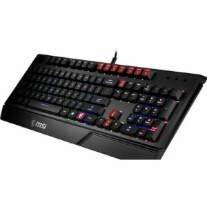 MSI - VIGOR GK20 Ergonomic Wired Gaming Membrane Keyboard - Black