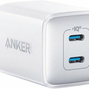 Anker - Powerport III Nano Pro Duo 40W Fast Wall Charger (2x 20W USB-C) for iPhone 15 and Samsung - White