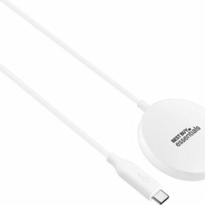 Best Buy essentials™ - Magnetic 7.5W Wireless Charger for iPhone 12, 13, 14, and 15 MagSafe Compatible Devices - White