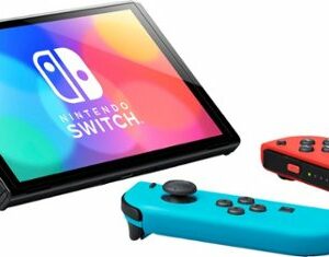 Nintendo - Geek Squad Certified Refurbished Switch – OLED Model w/ Neon Red & Neon Blue Joy-Con