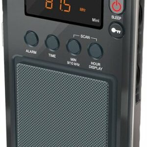 Eton - Elite Mini Portable AM/FM/Shortwave Radio with Carrying Pouch - Gray