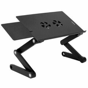 Mount-It! - Adjustable Tray for  Laptop with Cooling Fan and Mouse Pad - Black