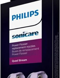 Philips Sonicare - Power Flosser Quad Stream Tips (F3), 2pk, HX3062/00 - White