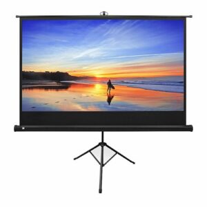 Kodak - 80 in. Portable Projector Screen, Adjustable Projection Screen with Tripod Stand & Carry Bag - White