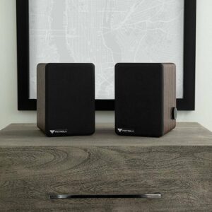 Victrola - Premiere M1 Bookshelf Monitors - Espresso