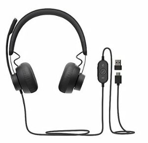 Logitech - Zone C925e Wired Personal Video Collaboration Headset and Webcam Kit - Graphite